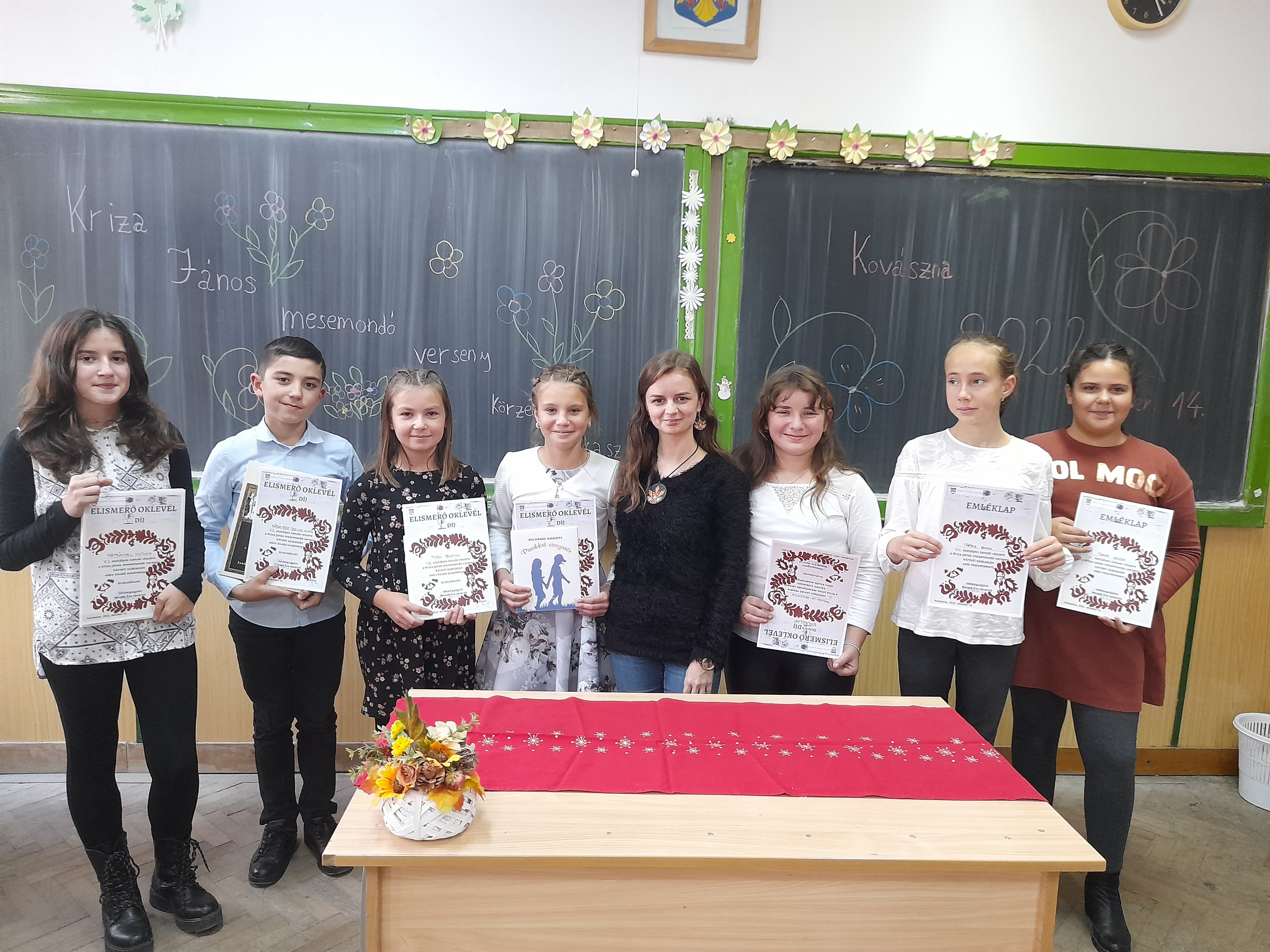 Kőrösis diákok a Kriza János mesemondó versenyen   